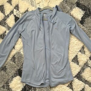 Puma Light Blue Zip-Up Hoodie
